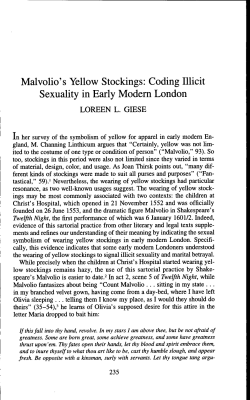 Malvolio`s Yellow Stockings - Create and Use Your home.uchicago