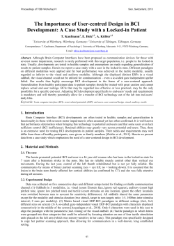 The Importance of User-centred Design in BCI Development