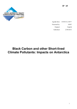 Black Carbon and other Short-lived Climate Pollutants: Impacts on