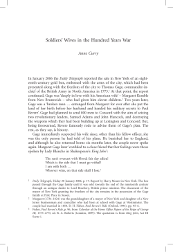 Soldiers` Wives in the Hundred Years War