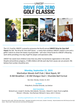 Monday, September 21, 2015 Manhattan Woods Golf Club | West