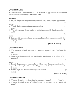 QUESTION ONE You have received a request form XYZ Ltd. to