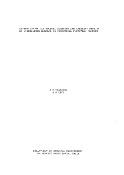 estimation of gas holdup, diameter and apparent density of
