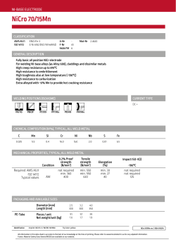 NiCro 70/15Mn - Lincoln Electric