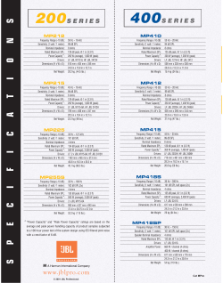 MPro Brochure - JBL Professional