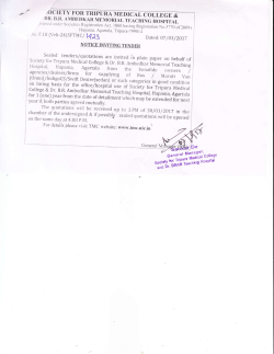 Notice Inviting Tender 2017 (Vehicle)