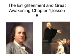 The Enlightenment and Great Awakening