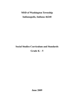 Social Studies Curr Elem June 2009