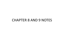 chapter 8 and 9 notes