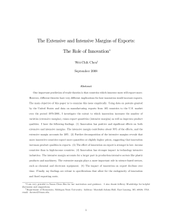 The Extensive and Intensive Margins of Exports
