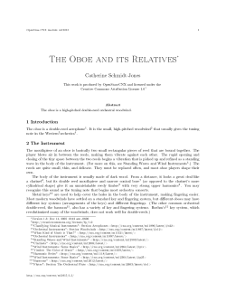 The Oboe and its Relatives