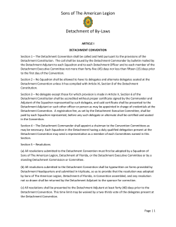 Detachment By-Laws - Florida American Legion