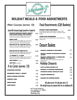 Holiday Menu