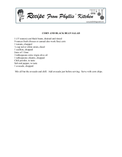 CORN AND BLACK BEAN SALAD 1 (15 ounces) can black beans