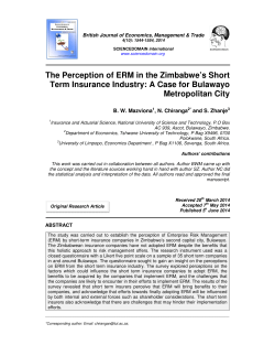 The Perception of ERM in the Zimbabwe`s Short Term Insurance