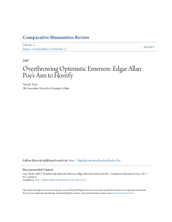 Overthrowing Optimistic Emerson: Edgar Allan Poe&acirc;&bull;Žs Aim to Horrify