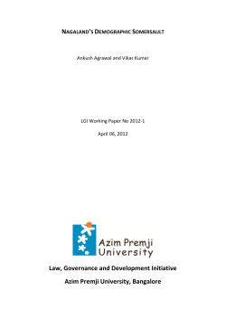 Nagaland&acirc;&euro;&trade;s Demographic Somersault, LGI Working Paper No