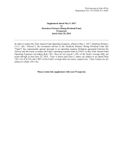 Dearborn Partners Rising Dividend Fund Class A Shares (Ticker