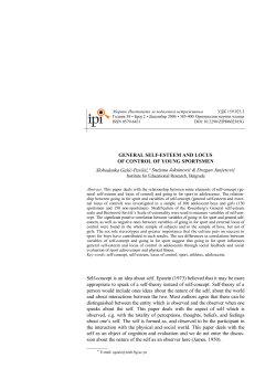 General self-esteem and locus of control of young