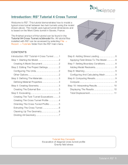Cross Tunnel Modeling Tutorial