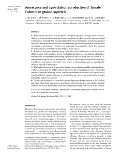 Senescence and age-related reproduction of female Columbian