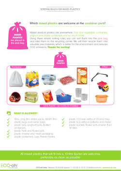 Sorting rules for mixed plastics - ECO-oh!