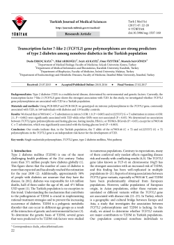 Transcription factor 7-like 2 (TCF7L2) gene