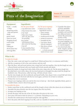 Pizza of the Imagination - Stephanie Alexander Kitchen Garden