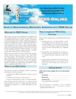 PEDS Online - PEDStest Online