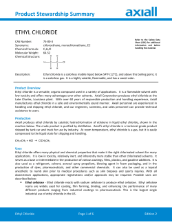 Ethyl Chloride - Axiall Corporation