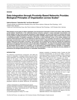 Data Integration through Proximity-Based Networks