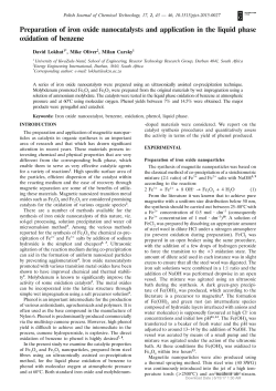 Preparation of iron oxide nanocatalysts and application in the liquid