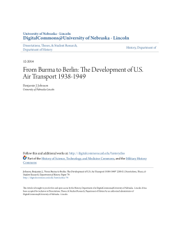 From Burma to Berlin: The Development of U.S. Air Transport 1938