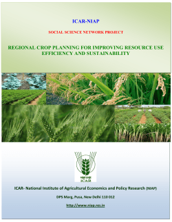 icar-niap regional crop planning for improving resource use
