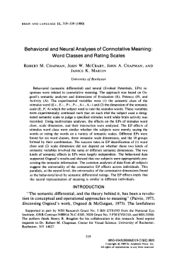 Behavioral and Neural Analyses of Connotative Meaning: Word