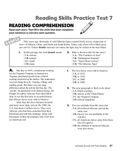READING COMPREHENSION