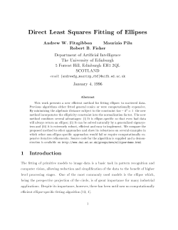 Direct Least Squares Fitting of Ellipses