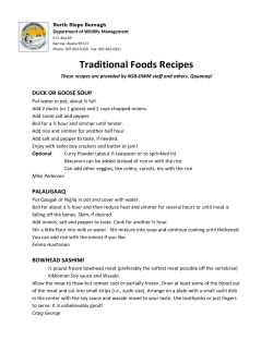 Traditional Foods Recipes