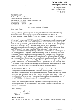 colour blindness - Parliament of Australia