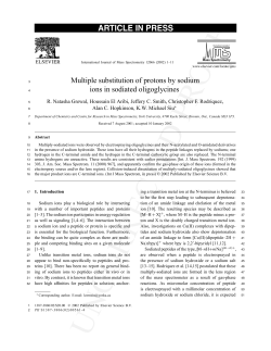 Multiple substitution of protons by sodium ions in sodiated