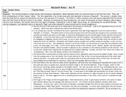 Macbeth Notes &ndash; Act IV