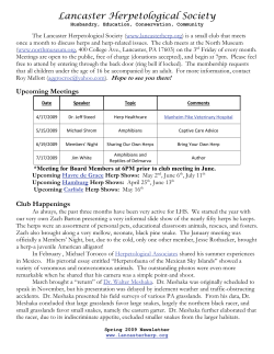 April 2009 - Lancaster Herpetological Society