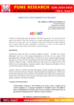 ARISTOTLE`S SIX ELEMENTS OF TRAGEDY