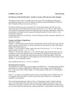 FoMRHI Comm. 1990 John Downing The Ikhwan al