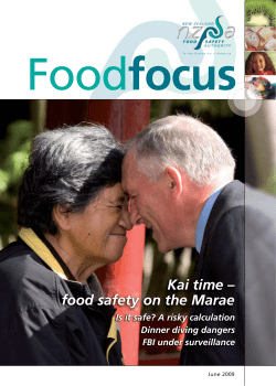 Kai time &ndash; food safety on the Marae