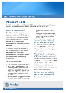 Instalment plan - State Penalties Enforcement Registry