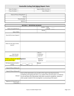 HCC Injury or Incident Report Form 2