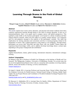 Learning Through Drama in the Field of Global