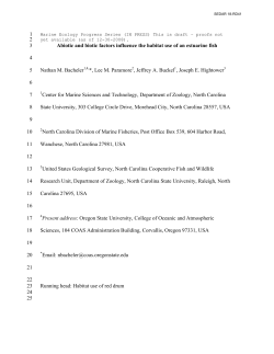 1 2 Abiotic and biotic factors influence the habitat use of an