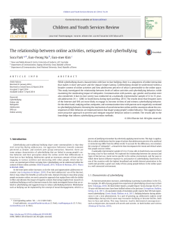 The relationship between online activities, netiquette and